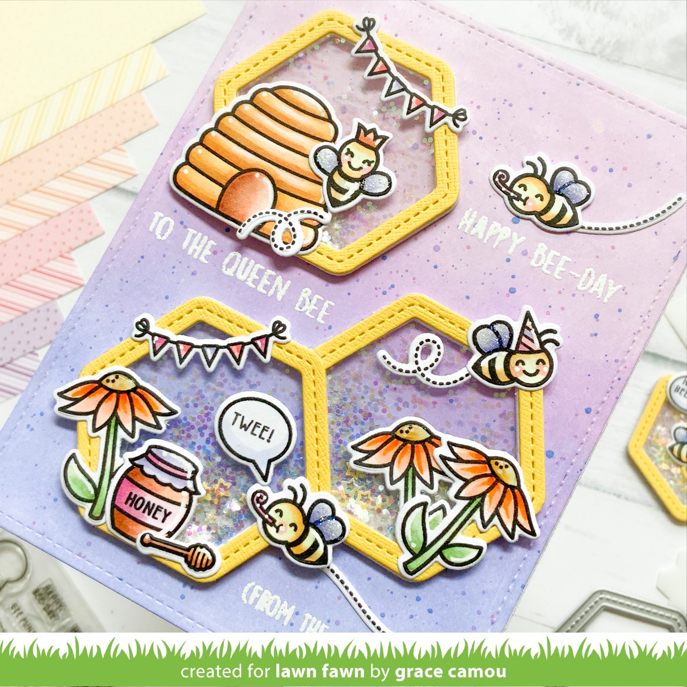 honeycomb shaker gift tag