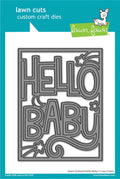 giant outlined hello baby